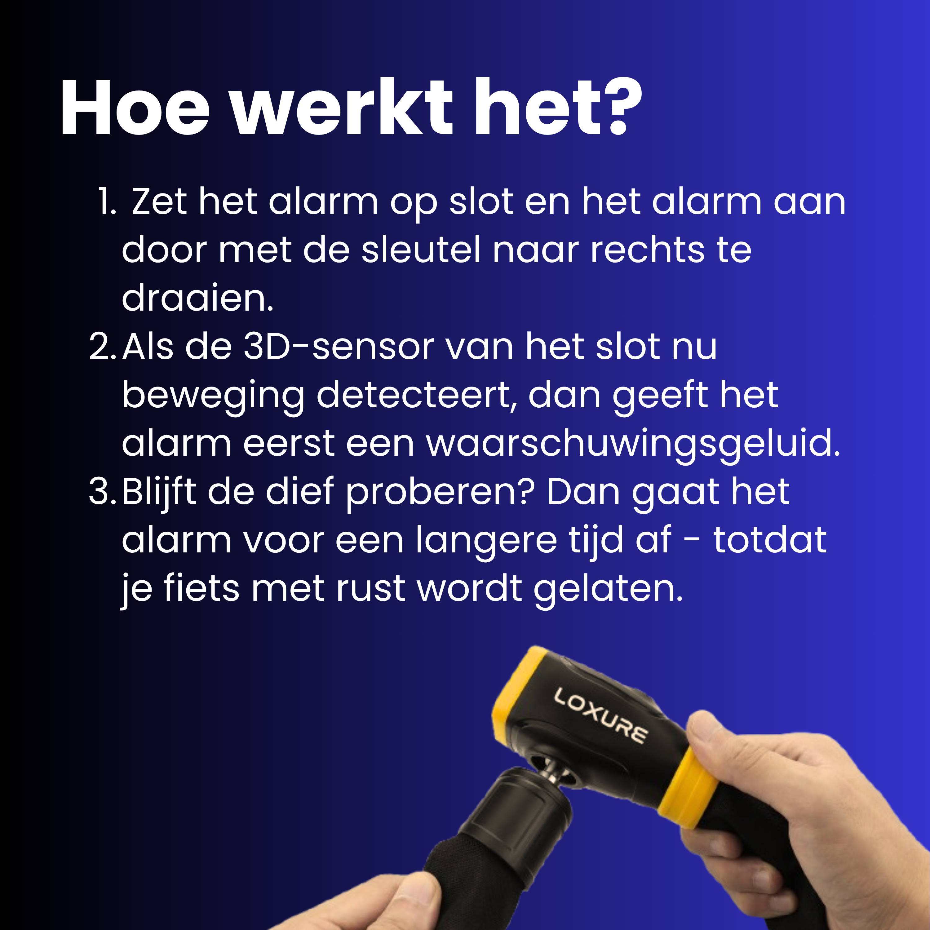 Fietsslot met alarm Loxure