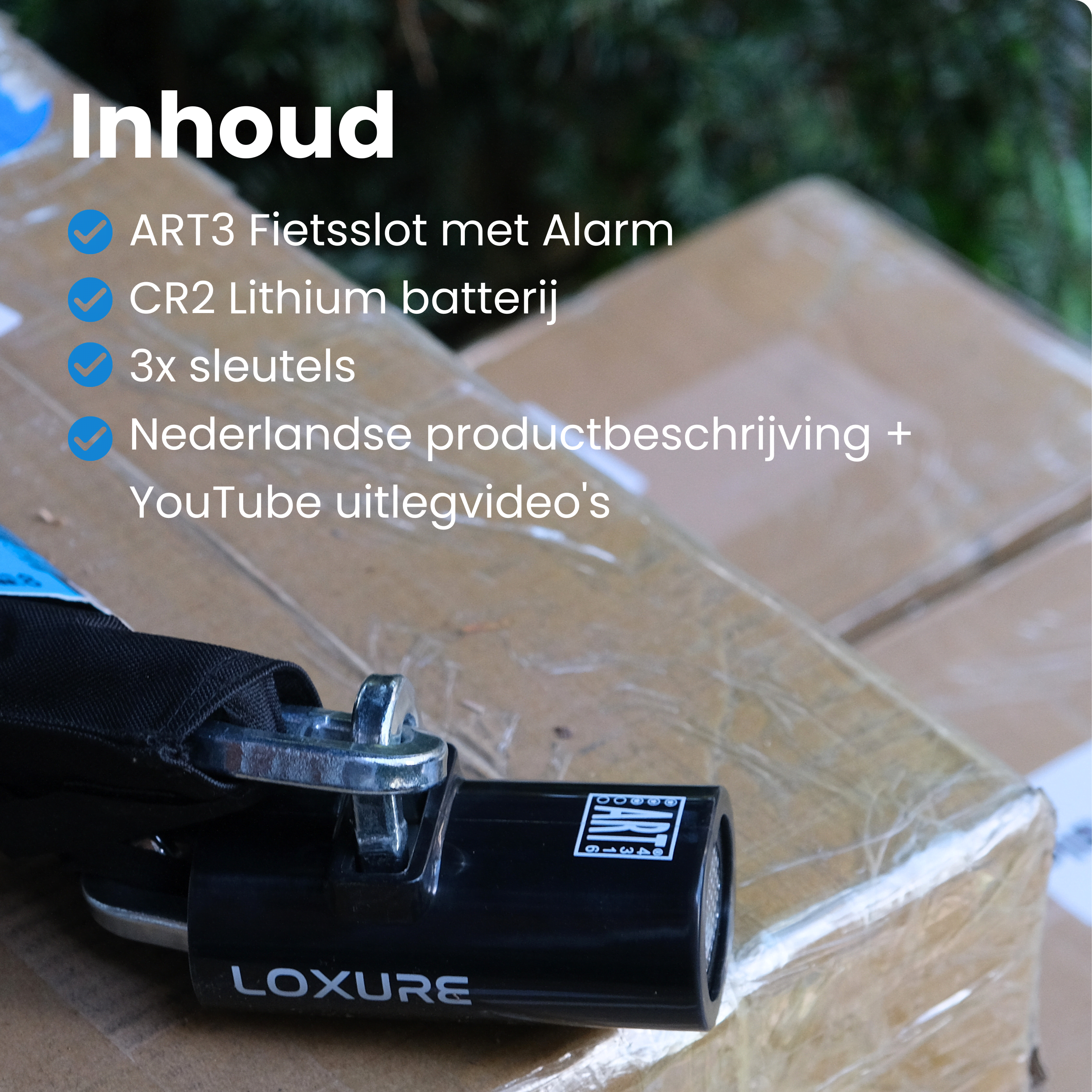 Fietsslot met Alarm (ART3) Loxure