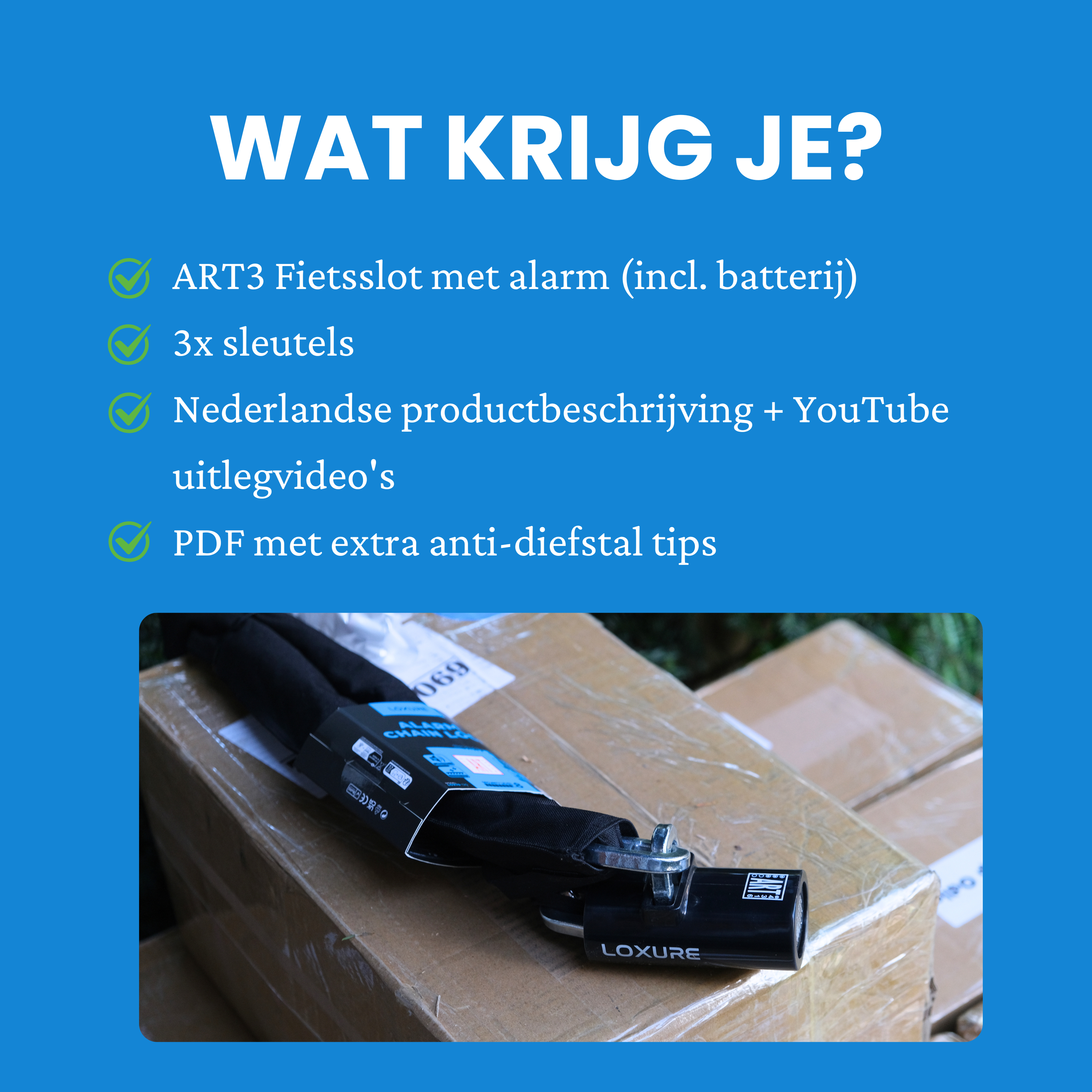 Fietsslot met Alarm (ART3) Loxure