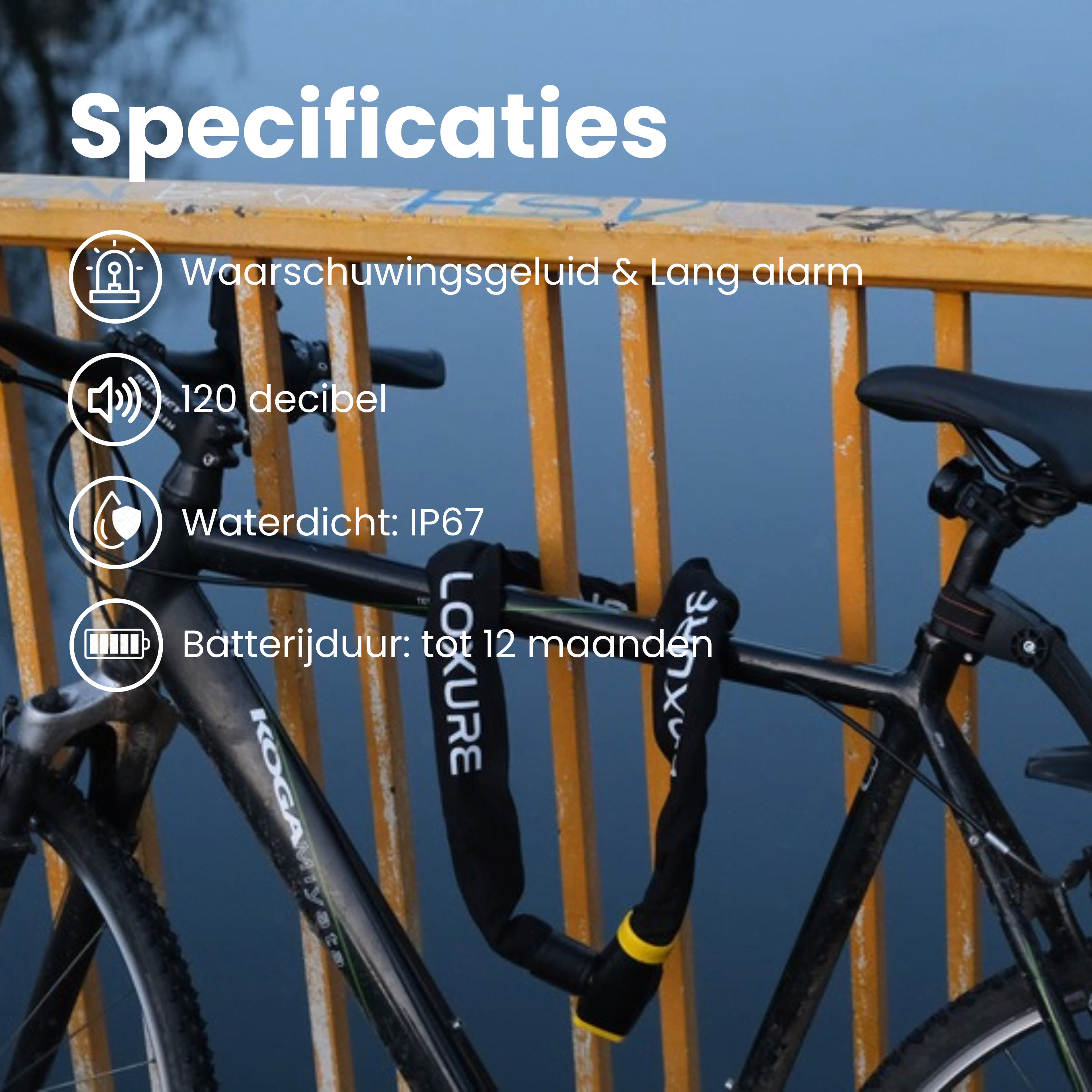 Fietsslot met alarm Loxure